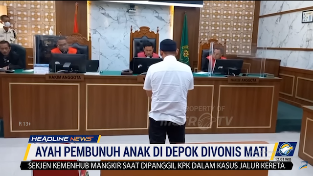 Ayah Bunuh Putri Kandung & Aniaya Istri di Depok Divonis Hukuman Mati