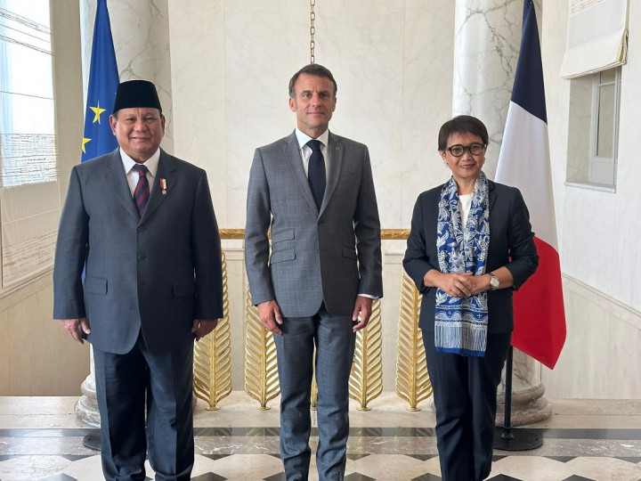 Bersama Menlu Retno, Prabowo dan Macron Bahas Kemitraan Strategis RI-Prancis