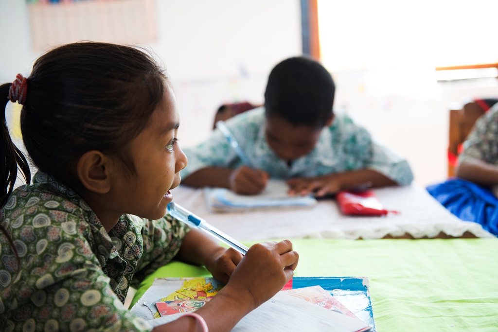 Anak-anak belajar di sekolah dengan aman dan nyaman. Dok Ist