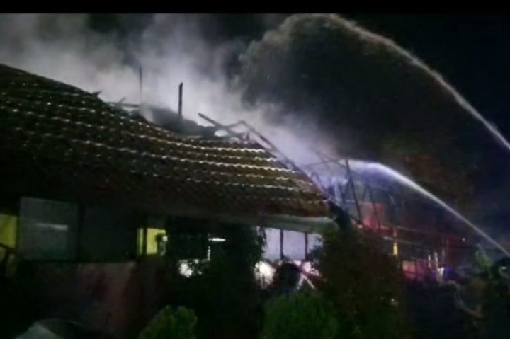 Gedung SDN 9 Langkai Kota Palangkaraya Terbakar