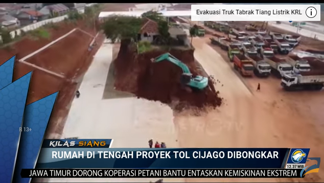 Masalah Administrasi Selesai, Rumah di Tengah Proyek Tol Cijago Dibongkar