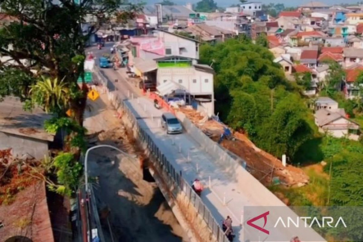 Jembatan Cikereteg di Jalan Bogor-Sukabumi Sudah Bisa Dilalui Mobil