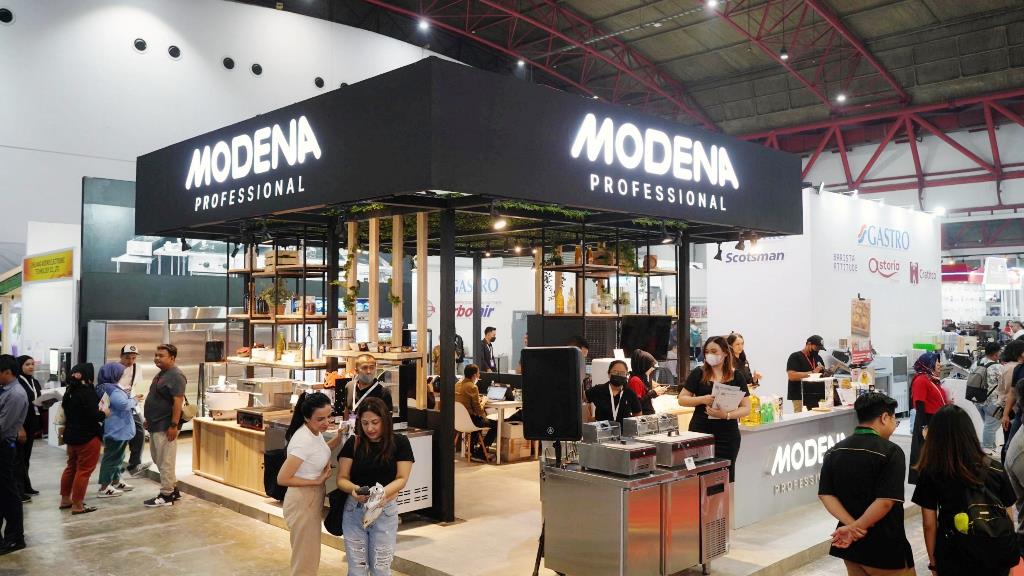 Booth Modena di Food & Hotel Indonesia (FHI) 2023