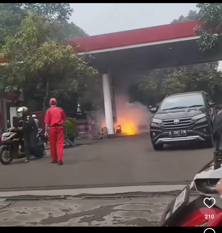 SPBU di Pesanggrahan Jaksel Kebakaran
