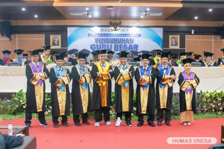 Unesa Punya 6 Guru Besar Baru, Rektor: Semoga Menjadi Produser Iptek