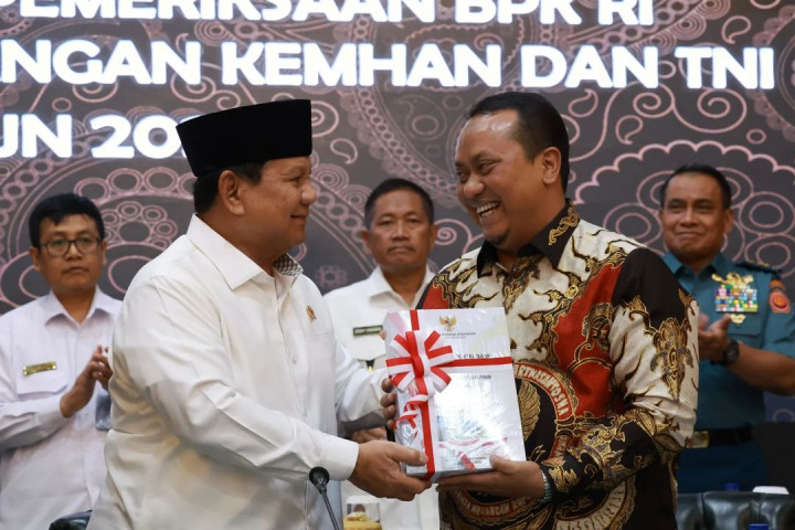 Prabowo Apresiasi Kemhan-TNI Raih WTP dari BPK