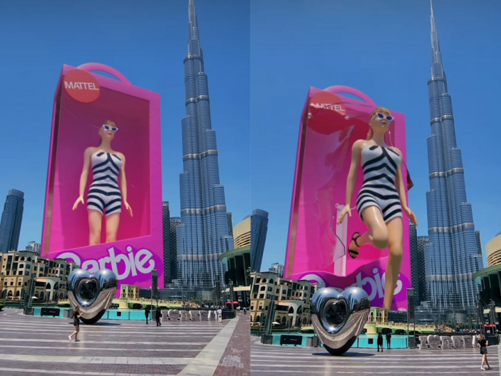 Viral Video Promosi Film Barbie di Burj Khalifa Pakai Animasi 3D Raksasa