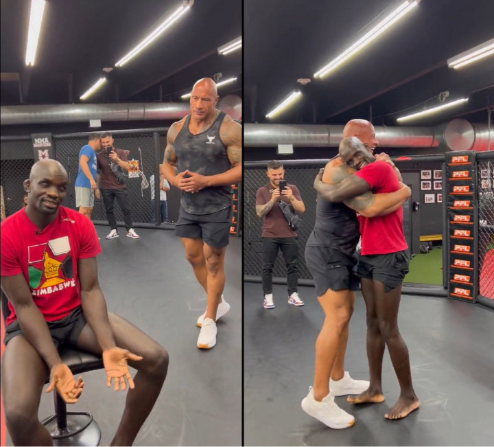 Momen Haru The Rock Beri Kejutan Petarung UFC Themba Gorimbo yang Hanya Punya 7 Dolar di Rekening