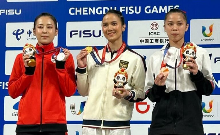 Mahasiswi Binus Nandhira Mauriskha Bikin Kejutan, Raih Emas di FISU World University Games 2023