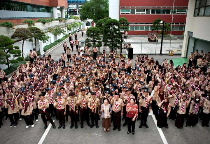 Gegap Gempita Penyambutan 500 Anggota Pramuka di KBRI Seoul