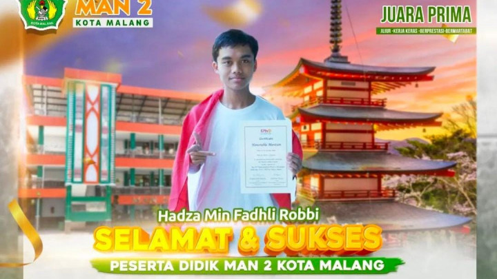 Zaidan Naja, Siswa MAN 2 Kota Malang Raih Honorable Mention IPho di Tokyo