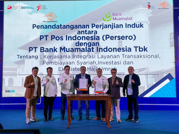 Pos Indonesia dan Bank Muamalat Teken Kerja Sama Strategis untuk Optimalkan Potensi Bisnis