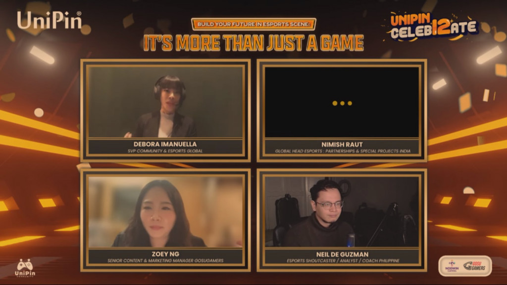 Webinar esports yang digelar UniPin Community.