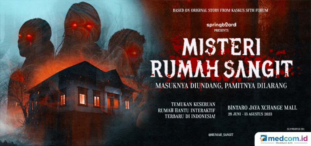 Springboard meluncurkan wahana rumah hantu dengan tajuk 'Misteri Rumah Sangit' di Bintaro Jaya XChange Mall, Tangerang Selatan pada 28 Juni-13 Agustus 2023. (Foto: Dok. Ist)