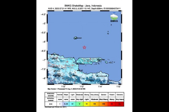 Gempa di Bangkalan Tak Berpotensi Tsunami
