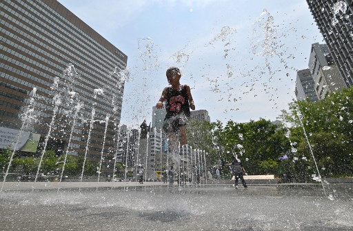 Gelombang panas melanda Korea Serlatan. Foto: AFP