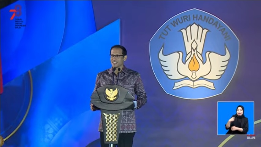 Mendikbudristek Nadiem Makarim. DOK YouTube Kemendikbud RI