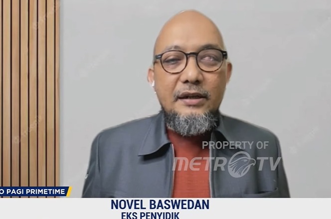 Mantan penyidik KPK Novel Baswedan. Foto: Metro TV.