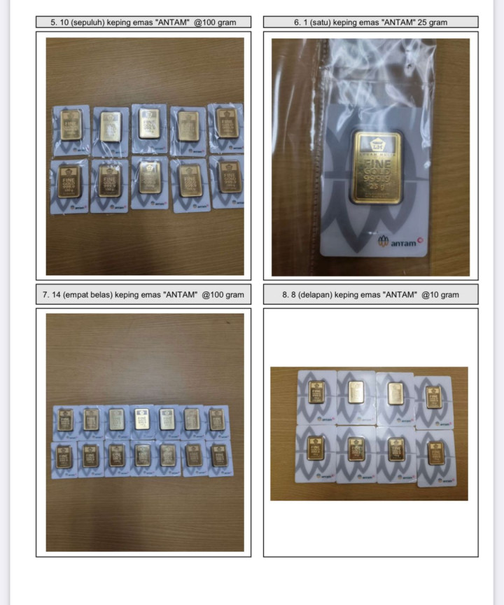 KPK Lelang 37 Keping Emas Eks Rektor Unila Karomani