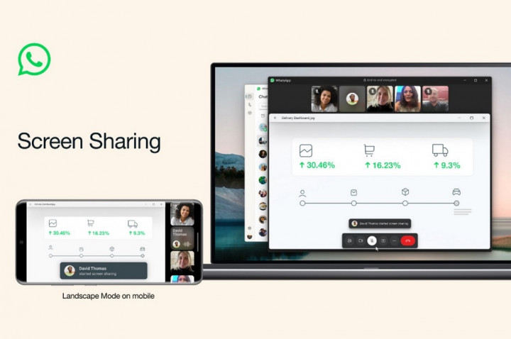 WhatsApp Kini Dukung Berbagi Layar di Panggilan Video