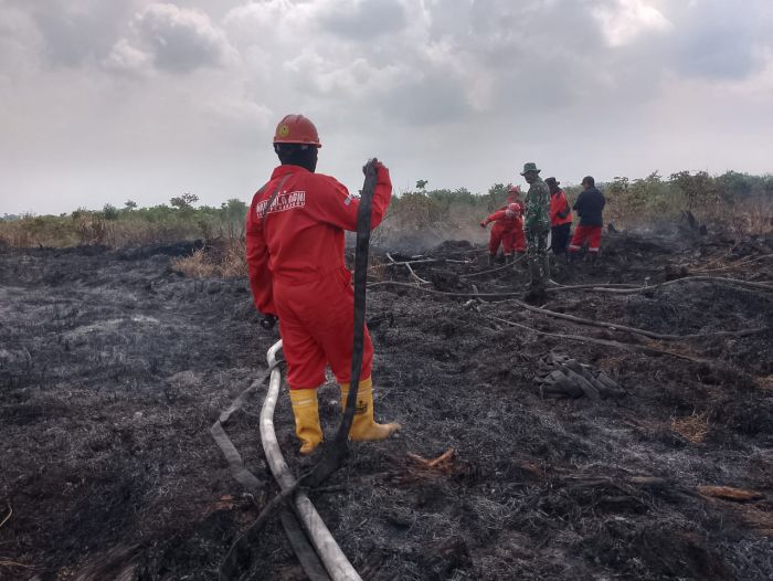 2 Hektare Lahan Milik Polda Riau di Kampar Terimbas Karhutla