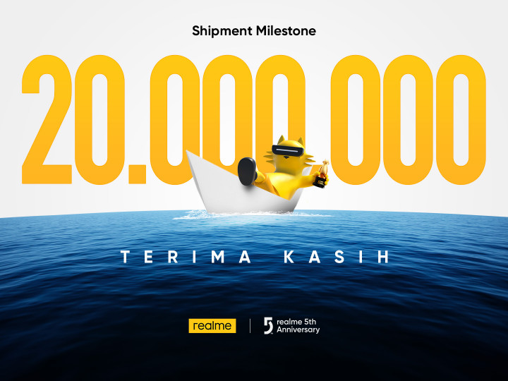 Klaim Pengiriman Produk di Indonesia Capai 20 Juta Unit, realme Siapkan Perayaan Besar