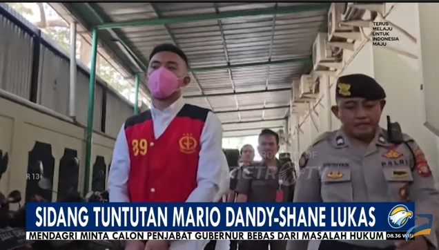Pembacaan Tuntutan Mario Dandy dan Shane Lukas Diagendakan Hari Ini