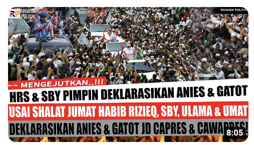 [Cek Fakta] Habib Rizieq, SBY, Ulama, dan Umat Deklarasikan Anies–Gatot sebagai Capres Cawapres? Ini Faktanya