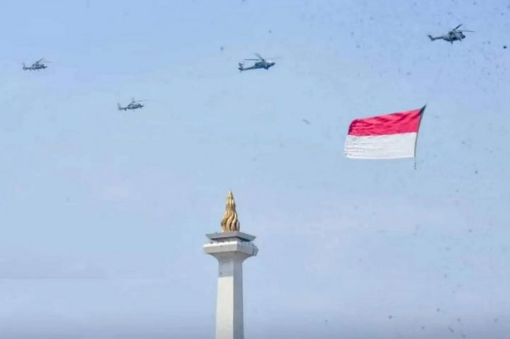 Pesawat TNI AU Latihan Awal Demo Udara HUT Ke-78 RI