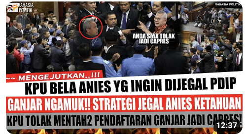 [Cek Fakta] Ketahuan Ingin Jegal Anies Baswedan, KPU Tolak Pendaftaran Ganjar Pranowo Jadi Capres? Begini Faktanya