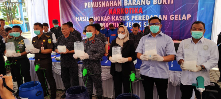 BNNP Sumsel Musnahkan Sabu Sebanyak 20 Kilogram