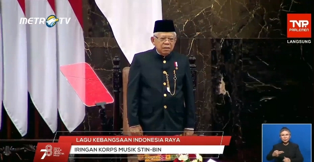Ini arti baju yang dipakai oleh Wapres Ma'ruf Amin. (Foto: Dok. Tangkapan layar YouTube)