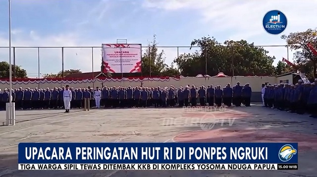 Ponpes Al Mukmin Ngruki Gelar Upacara HUT ke-78 RI