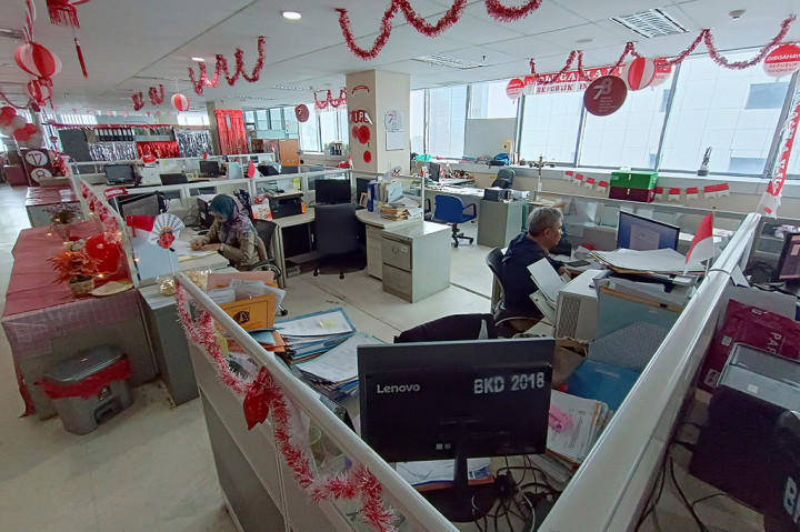 Balai Kota DKI Jakarta Sepi pada Hari Pertama WFO 50 Persen