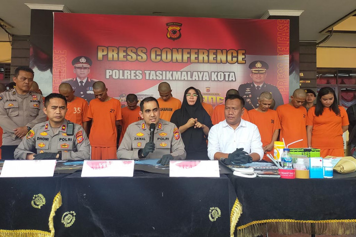 Gerebek Pesta Sabu, Polisi Tasikmalaya Ringkus 24 Tersangka