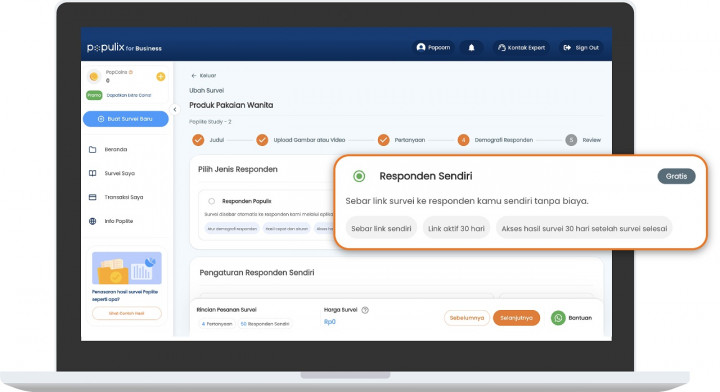 Populix Hadirkan Fitur Survei Gratis di Platform Poplite