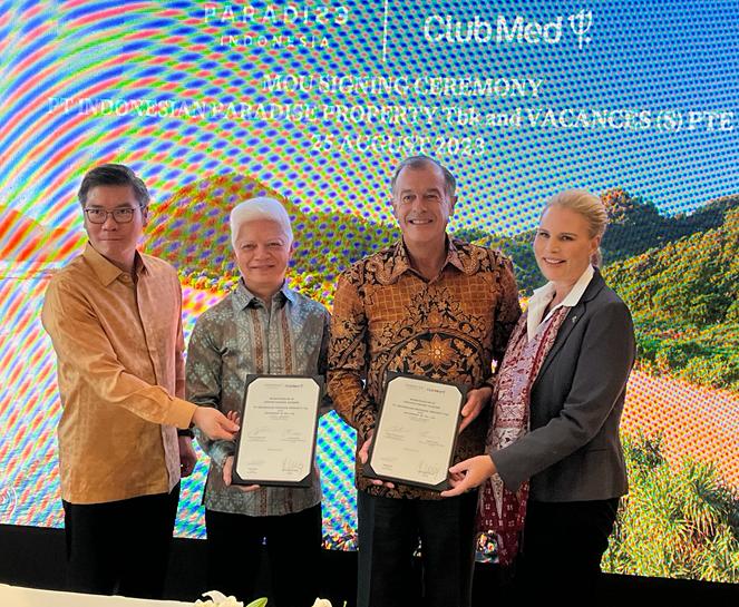 Paradise Indonesia-Club Med menandatangani Nota Kesepahaman (Memorandum of Understanding) antara PT Indonesian Paradise Property Tbk dan Vacances (s) Pte. Ltd. (“Club Med”).. Dok. A. Firdaus/Medcom