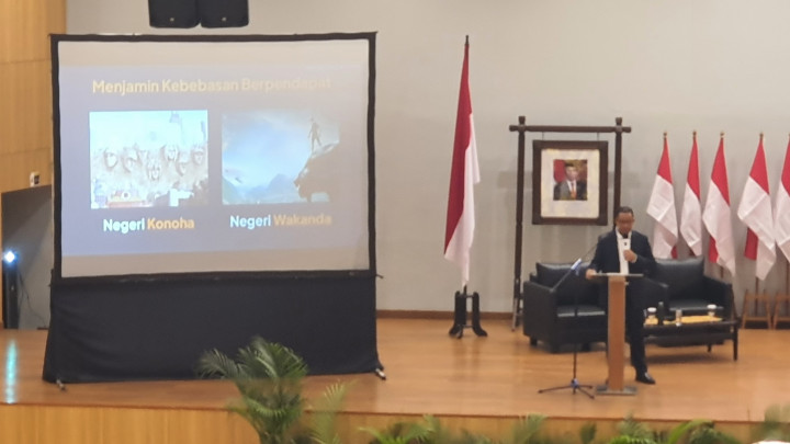 Momen Anies Baswedan Tampilkan Negeri Konoha dan Wakanda