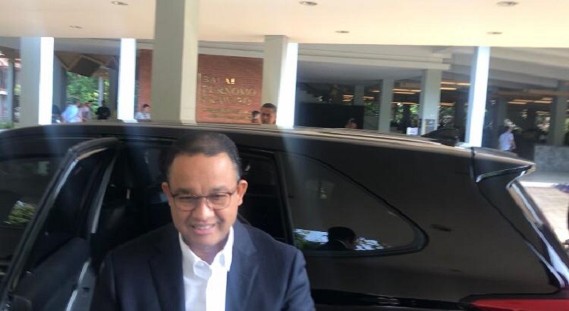 Anies Baswedan memberikan kuliah kebangsaan di FISIP UI. Medcom.id/Fachri Audhia Hafiez