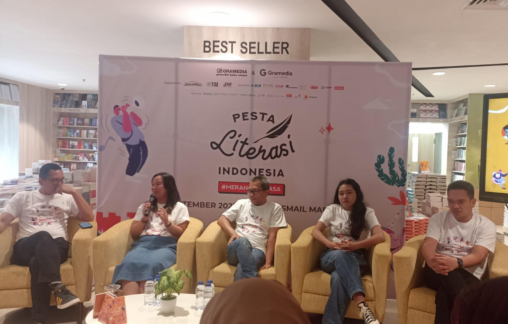 Konferensi pers Pesta Literasi Indonesia. Medcom.id/Ilham Pratama Putra