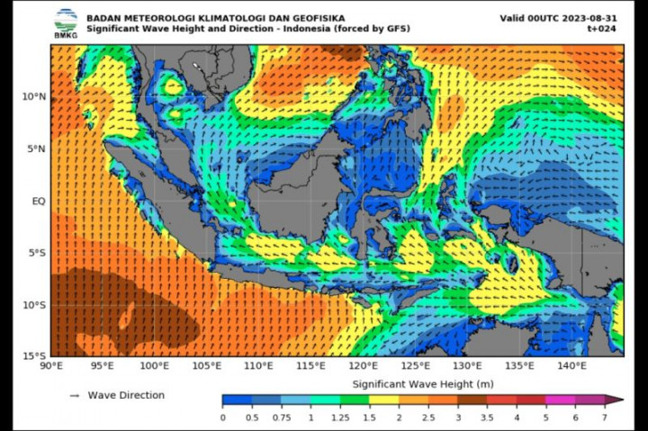 Waspada Potensi Gelombang Tinggi hingga Empat Meter