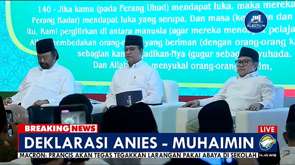 Arti dan Tafsir Surat Ali Imran Ayat 139-140 yang Dilantunkan di Acara Deklarasi Anie-Cak Imin