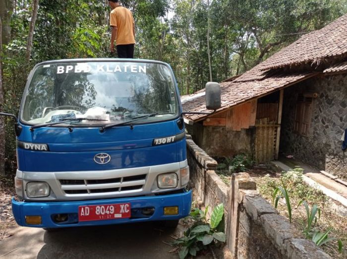 Atasi Kekeringan, BPBD Klaten Salurkan Bantuan Air 281 Tangki