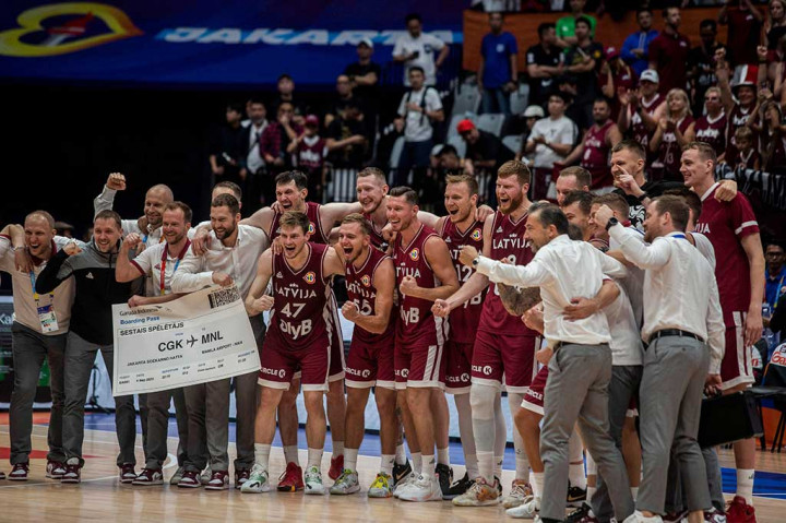 Top! Latvia Tembus Perempat Final Piala Dunia FIBA 2023