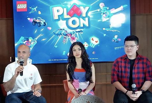 Ki-ka: Rohan Mathur, Naura Ayu dan James Adam dalam konferensi pers LEGO Play On Fest. (Foto: Dok. Yuni)
