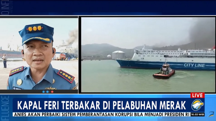 Kapal Feri Terbakar di Pelabuhan Merak Diduga Bermula dari Truk di Dek