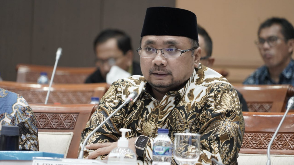 Menteri Agama Yaqut Cholil Qoumas dalam wisuda UIN Jambi. DOK Kemenag