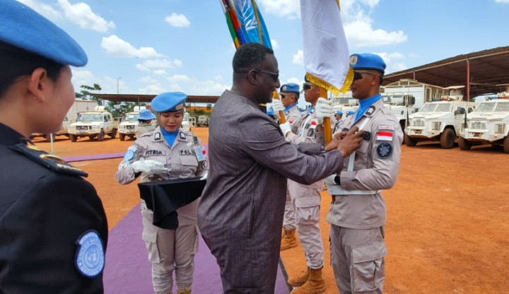 158 Pasukan Satgas Garuda Bhayangkara MINUSCA 4 Raih Penghargaan PBB