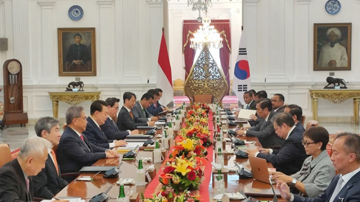 Jokowi Terima Kunjungan Kenegaraan Presiden Korsel di Istana Merdeka