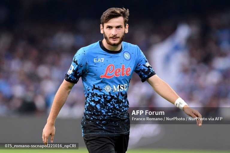 Winger Napoli, Khvicha Kvaratskhelia (AFP/Franco Romano)